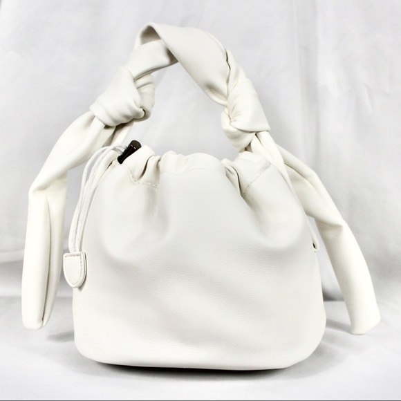 TRESLUX White Drawstring Crossbody/ Handbag - Picture 2 of 6